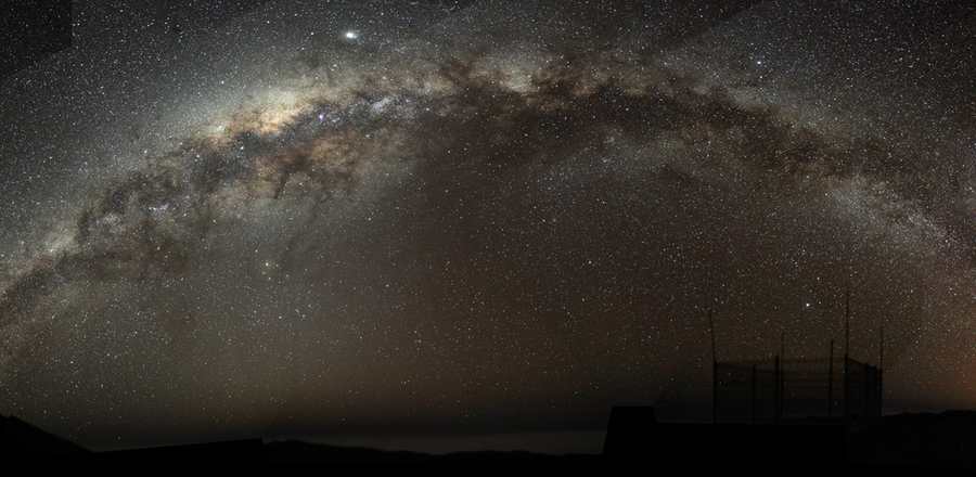 Observatory panorama of Milky Way galaxy